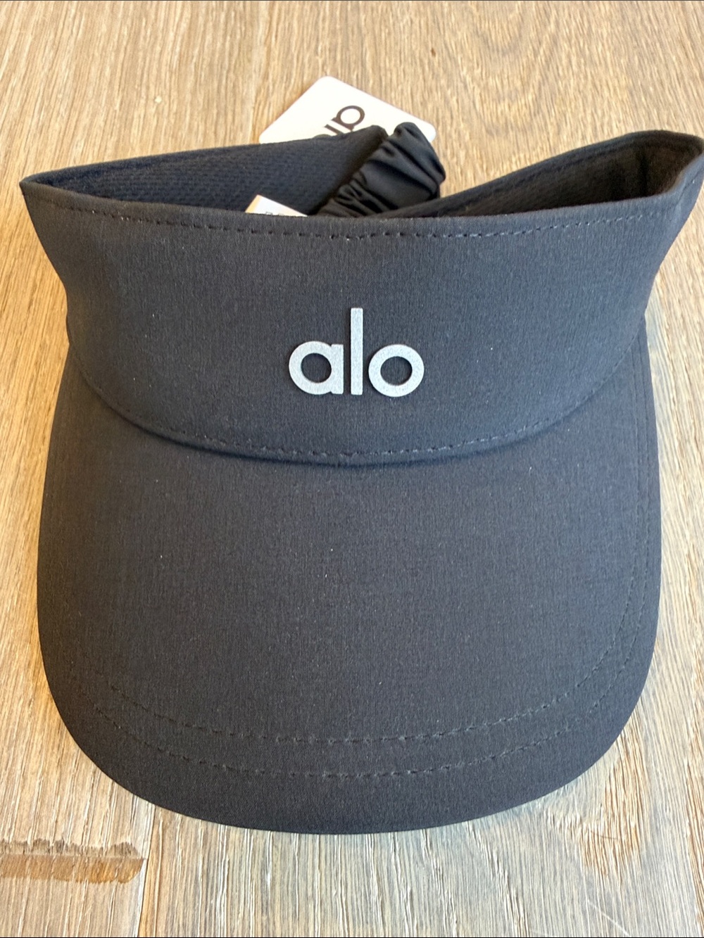 ALO Yoga Black Visor with Minimal Logo